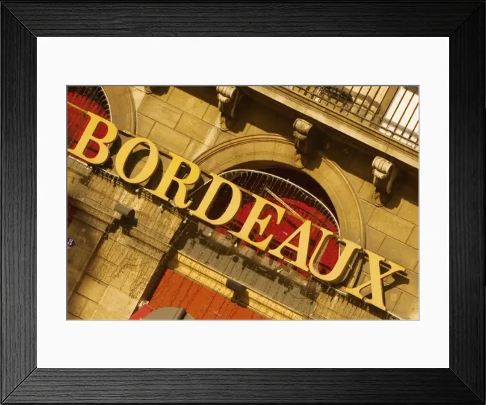Framed Print : City sign on a building, Bordeaux, Aquitaine, France Framed Print : City sign on a building, Bordeaux, Aquitaine, France