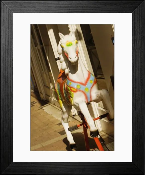 Framed Print : Close-up of a rocking horse, Bordeaux, Aquitaine, France Framed Print : Close-up of a rocking horse, Bordeaux, Aquitaine, France