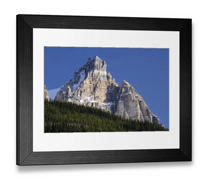 Framed Print : Cathedral Crags viewed from the Kicking Horse Pass Road, Yoho National Park, British Columbia, Canada