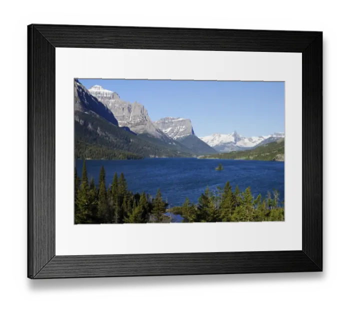 Framed Print : Saint Marys Glacier Lake, Little Chief Mountain, Fusillade Mountain, Glacier National Park, Rocky Mountains, Montana, USA Framed Print : Saint Marys Glacier Lake, Little Chief Mountain, Fusillade Mountain, Glacier National Park, Rocky Mountains, Montana, USA