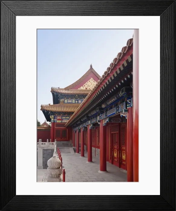 Framed Print : Colonnade in a building, Forbidden City, Beijing, China Framed Print : Colonnade in a building, Forbidden City, Beijing, China