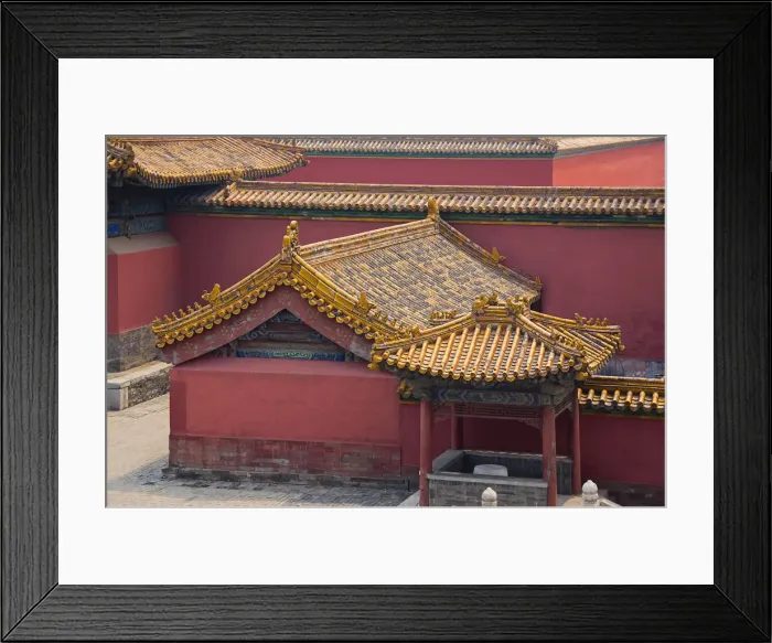 Framed Print : High angle view of roofs of buildings, Forbidden City, Beijing, China Framed Print : High angle view of roofs of buildings, Forbidden City, Beijing, China