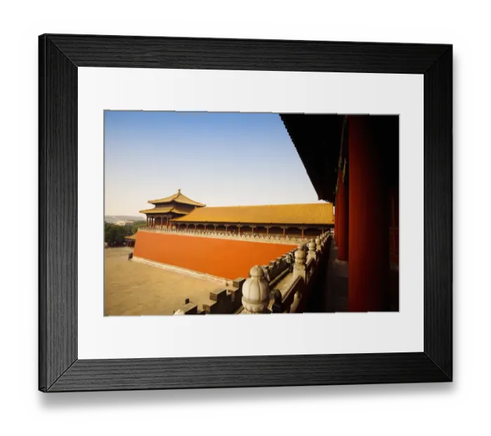 Framed Print : Railing with colonnade in a building, Forbidden City, Beijing, China Framed Print : Railing with colonnade in a building, Forbidden City, Beijing, China