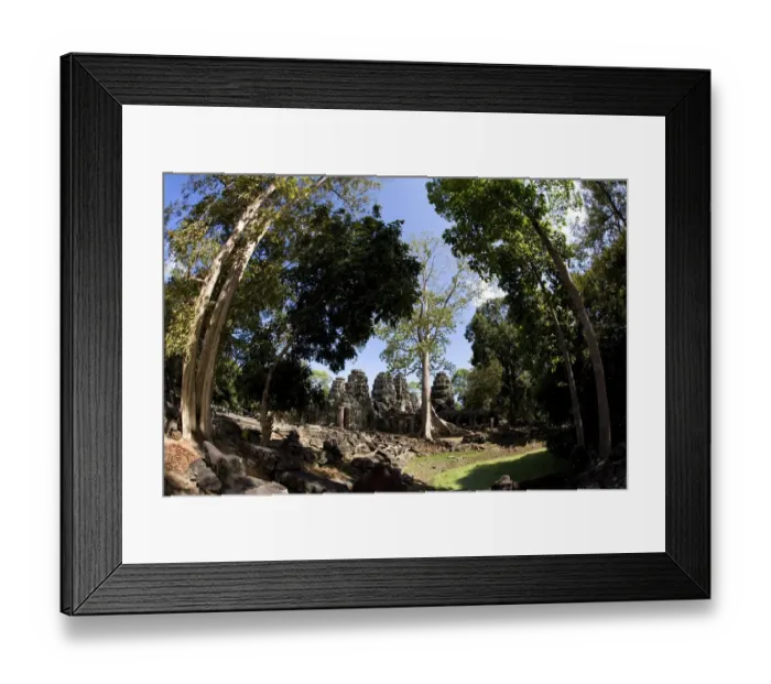 Framed Print : Temple ruins in the ancient city of Angkor Wat, Northwestern Cambodia