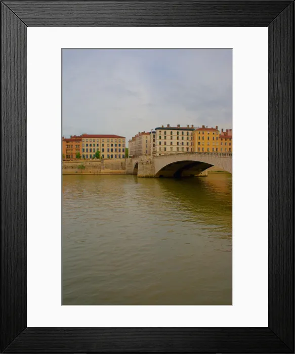 Framed Print : Bridge University, Rhone river in Lyon Framed Print : Bridge University, Rhone river in Lyon