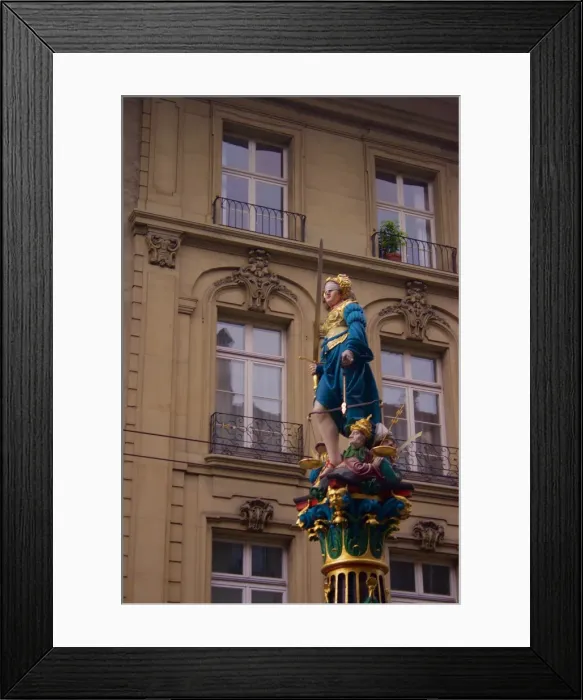 Framed Print : Justice Fountain, Berne, Switzerland Framed Print : Justice Fountain, Berne, Switzerland