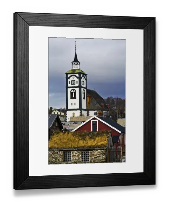 Framed Print : RA┼¥ros church