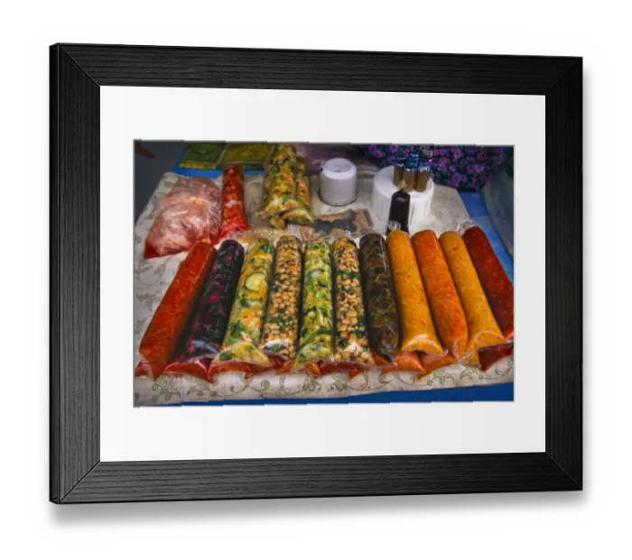 Framed Print : Vegetables packed in plastic Framed Print : Vegetables packed in plastic