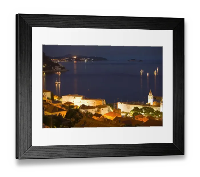 Framed Print : Walled city of Dubrovnik, Southeastern tip of Croatia, Dalmation Coast, Adriatic Sea, Eastern Europe Framed Print : Walled city of Dubrovnik, Southeastern tip of Croatia, Dalmation Coast, Adriatic Sea, Eastern Europe