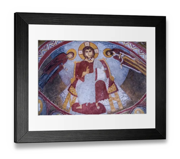 Framed Print : Frescoes on ceiling of Carikli Kilise