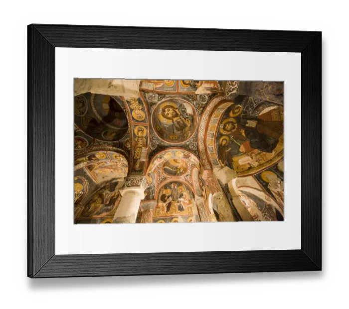 Framed Print : Frescos in ceiling of Karaklin (Dark) Church Framed Print : Frescos in ceiling of Karaklin (Dark) Church