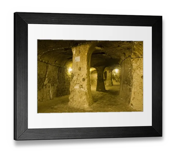 Framed Print : Church inside the Derinkuyu Underground City Framed Print : Church inside the Derinkuyu Underground City