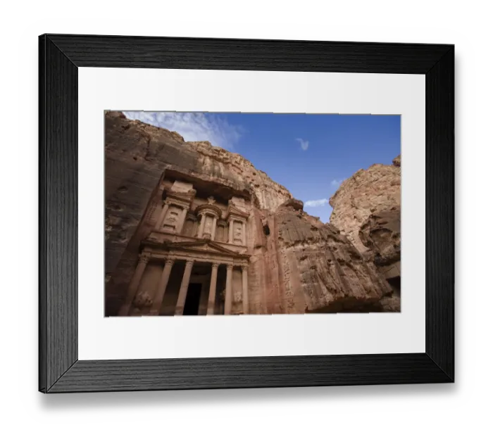 Framed Print : Wide angle view of The Treasury (Al Khazneh) Framed Print : Wide angle view of The Treasury (Al Khazneh)