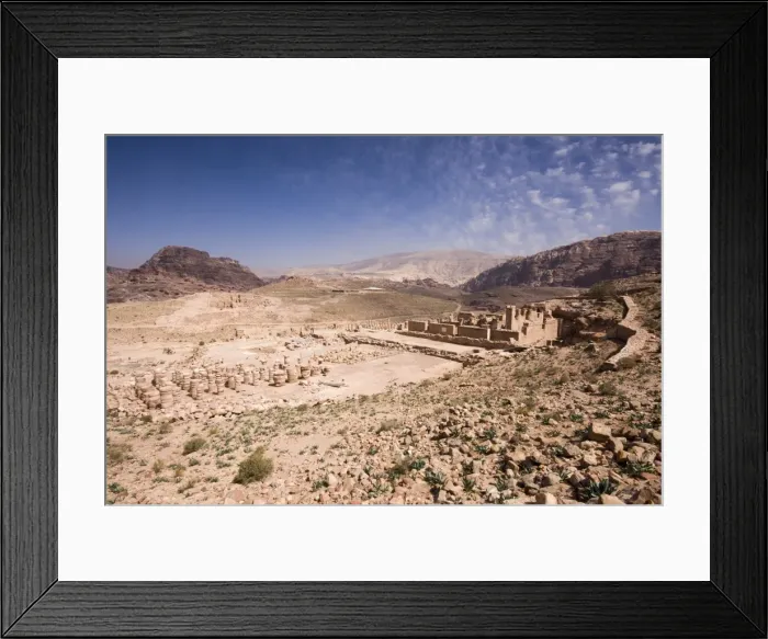Framed Print : Wide angle view of archeological remains Petra Framed Print : Wide angle view of archeological remains Petra