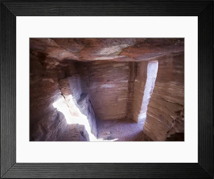 Framed Print : Interior of a tomb in Petra Framed Print : Interior of a tomb in Petra