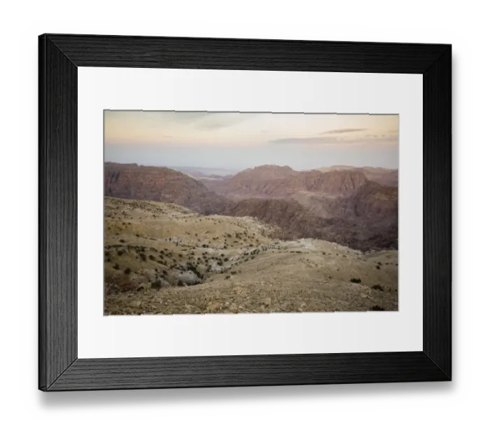 Framed Print : Mountains surrounding the ancient Nabatean rock city of Petra Framed Print : Mountains surrounding the ancient Nabatean rock city of Petra