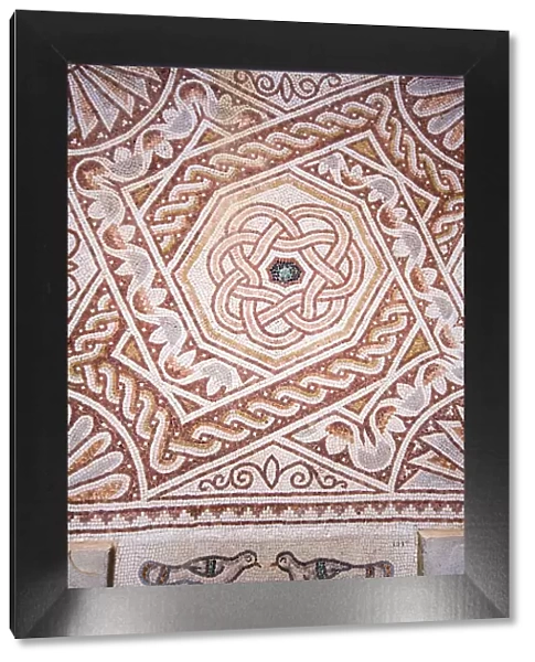Ancient Roman tiled mosaic in Bosra