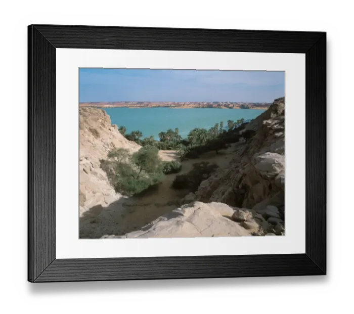Framed Print : Yoa Lake, Ounianga Kebir, Tibesti-Ennedi, Sahara Desert, Chad