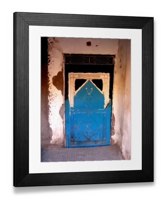 Framed Print : Blue door, Marrakesh, Morocco Framed Print : Blue door, Marrakesh, Morocco