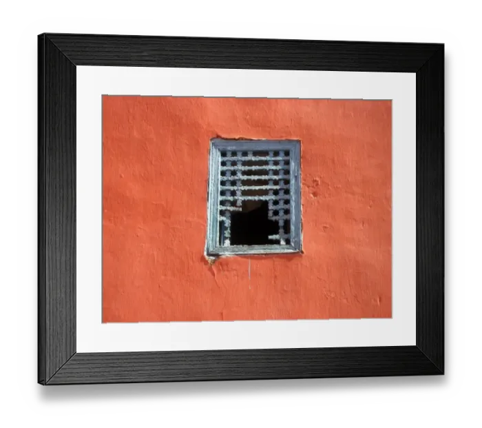 Framed Print : Window and orange wall, Marrakesh, Morocco Framed Print : Window and orange wall, Marrakesh, Morocco