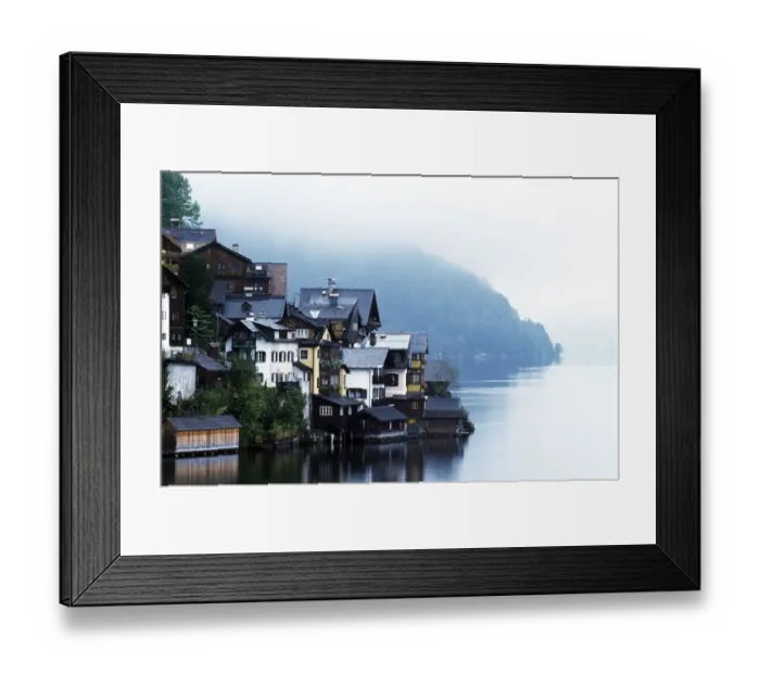 Framed Print : Hallstatt, Hallstatter See, Salzkammergut, Austria, Europe