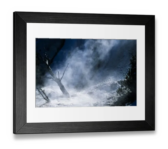 Framed Print : Steam rising from hot spring Framed Print : Steam rising from hot spring