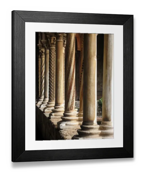 Framed Print : Cloister, Monreale Cathedral Framed Print : Cloister, Monreale Cathedral