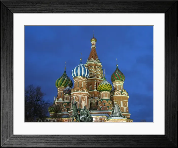 Framed Print : Blue hour over St. Basil Cathedral, Moscow Framed Print : Blue hour over St. Basil Cathedral, Moscow