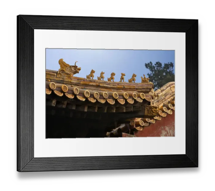 Framed Print : Chinese architectural elements from the eves of a official building Framed Print : Chinese architectural elements from the eves of a official building