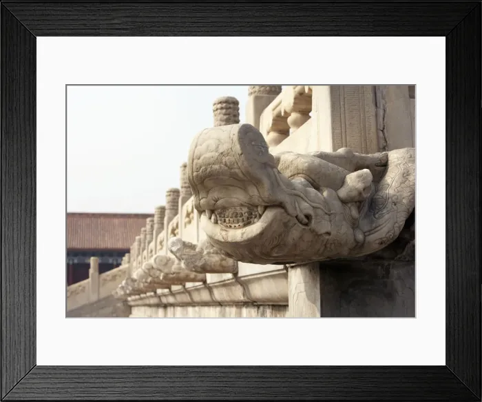 Framed Print : Close up on an architectural element at the Forbidden City in Beijing, China Framed Print : Close up on an architectural element at the Forbidden City in Beijing, China