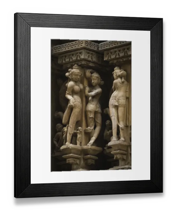 Framed Print : Sculptures on a temple, Lakshmana Temple, Khajuraho, Chhatarpur District, Madhya Pradesh, India Framed Print : Sculptures on a temple, Lakshmana Temple, Khajuraho, Chhatarpur District, Madhya Pradesh, India