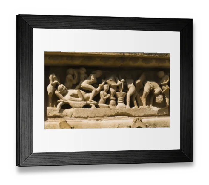 Framed Print : Sculptures on a temple, Lakshmana Temple, Khajuraho, Chhatarpur District, Madhya Pradesh, India Framed Print : Sculptures on a temple, Lakshmana Temple, Khajuraho, Chhatarpur District, Madhya Pradesh, India