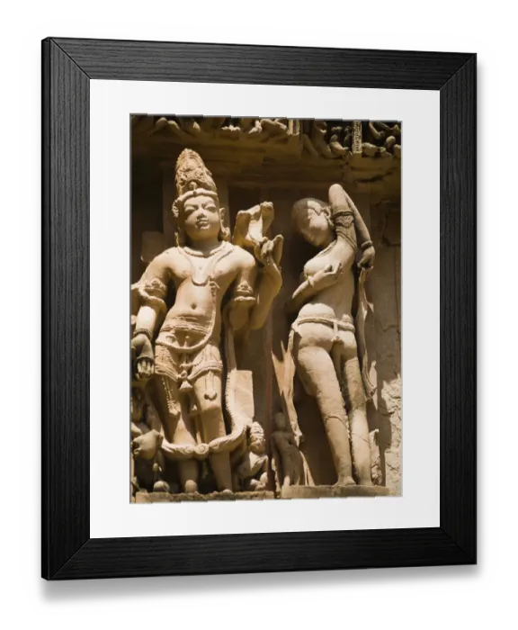 Framed Print : Sculptures on a temple, Lakshmana Temple, Khajuraho, Chhatarpur District, Madhya Pradesh, India Framed Print : Sculptures on a temple, Lakshmana Temple, Khajuraho, Chhatarpur District, Madhya Pradesh, India