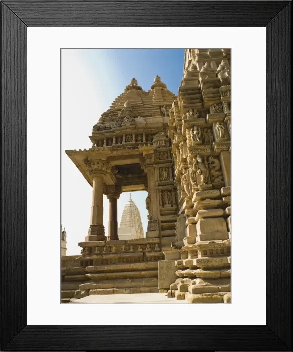 Framed Print : Low angle view of a temple, Kandariya Mahadeva Temple, Khajuraho, Chhatarpur District, Madhya Pradesh, India Framed Print : Low angle view of a temple, Kandariya Mahadeva Temple, Khajuraho, Chhatarpur District, Madhya Pradesh, India