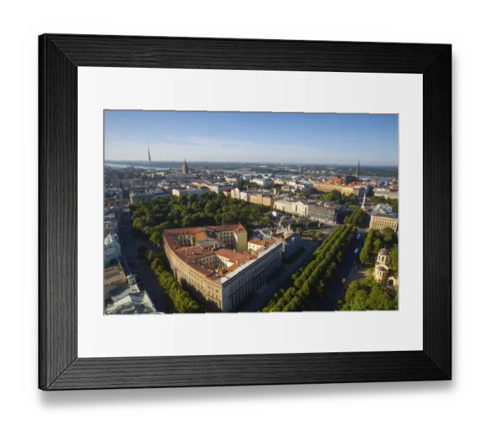 Framed Print : Elevated view over Rigas Old Town Framed Print : Elevated view over Rigas Old Town