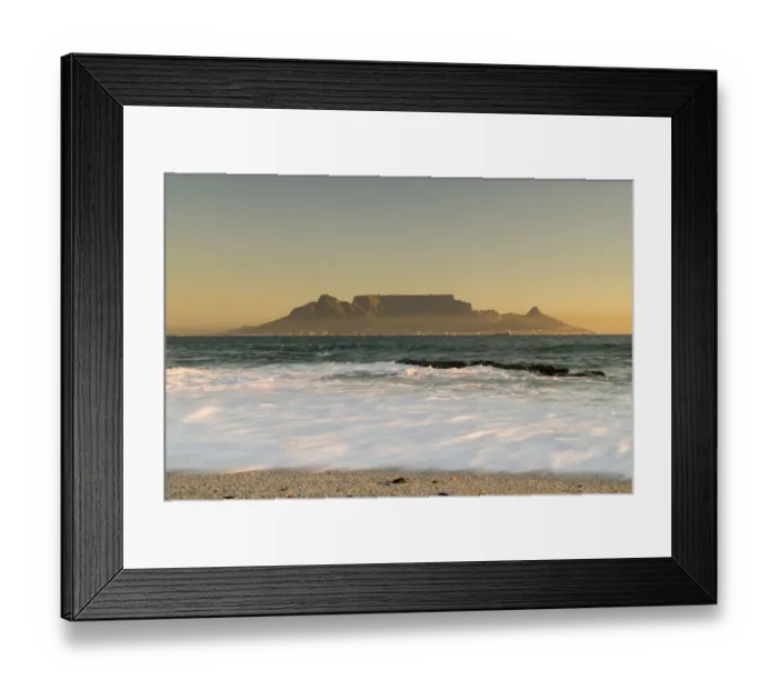 Framed Print : Table Mountain, Lions Head and Devils Peak in the evening light, panoramic views of Cape Town, Bloubergstrand beach, Table Bay, Atlantic Ocean, Cape Town, Western Cape, South Africa Framed Print : Table Mountain, Lions Head and Devils Peak in the evening light, panoramic views of Cape Town, Bloubergstrand beach, Table Bay, Atlantic Ocean, Cape Town, Western Cape, South Africa