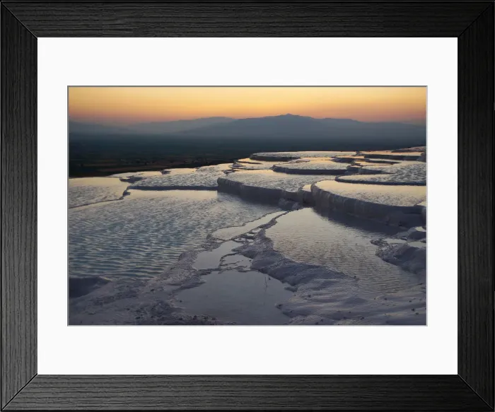 Framed Print : Pamukkale. Travertine limestone terraces of Pamukkale Framed Print : Pamukkale. Travertine limestone terraces of Pamukkale