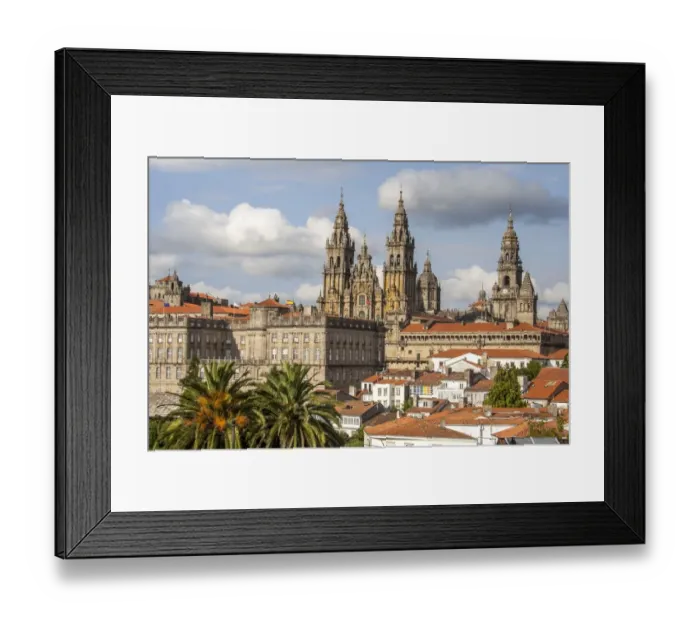 Framed Print : Santiago de Compostela Cathedral and rooftops Framed Print : Santiago de Compostela Cathedral and rooftops