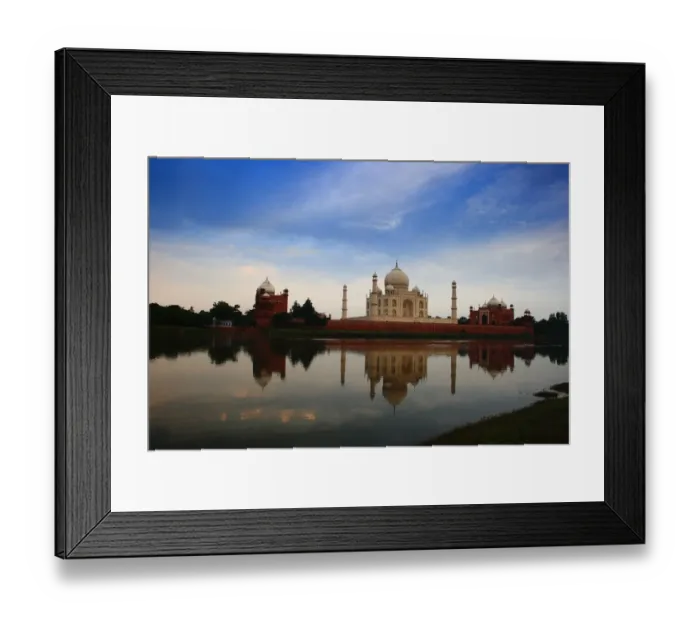 Framed Print : Taj Mahal. The Taj Mahal is a white marble mausoleum located in Agra, Uttar Pradesh, India Framed Print : Taj Mahal. The Taj Mahal is a white marble mausoleum located in Agra, Uttar Pradesh, India