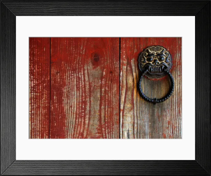 Framed Print : Old door and knocker at a temple in Gyeongju Framed Print : Old door and knocker at a temple in Gyeongju