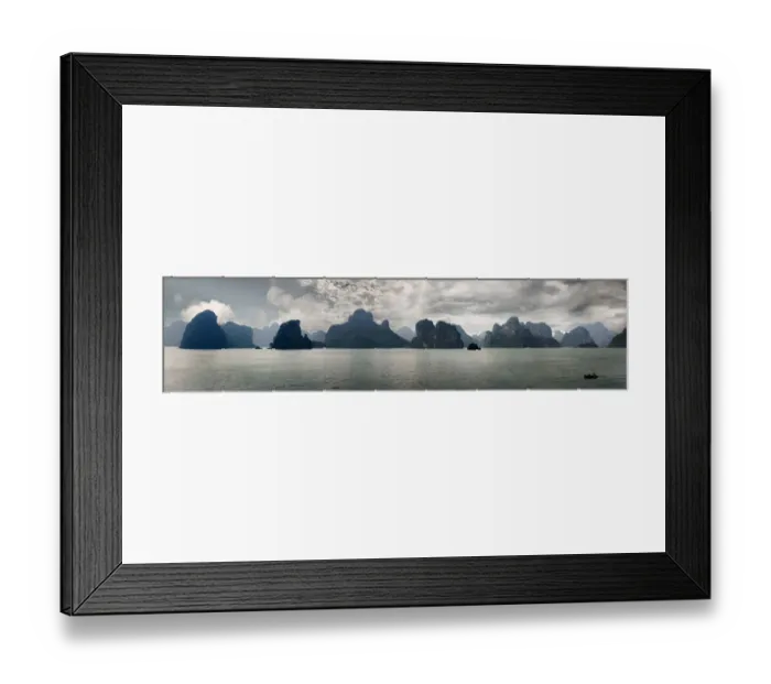 Framed Print : Vietnam, Halong Bay, (Digital Composite panorama) Framed Print : Vietnam, Halong Bay, (Digital Composite panorama)