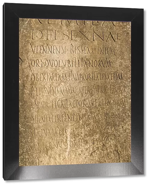 Latin inscription on ancient pillars