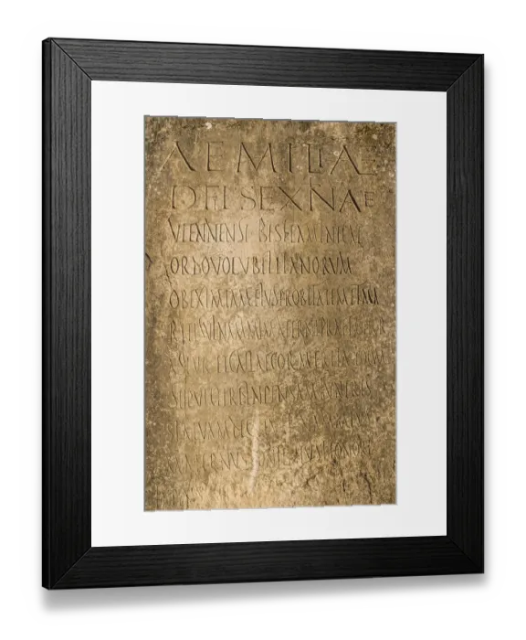 Framed Print : Latin inscription on ancient pillars Framed Print : Latin inscription on ancient pillars