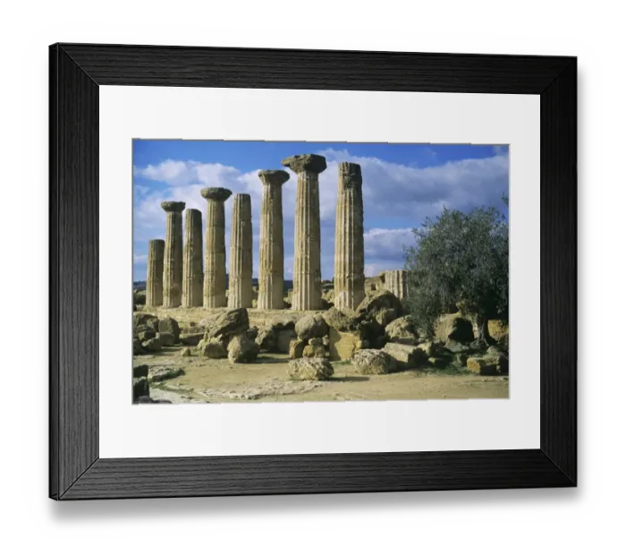 Framed Print : Italy, Sicily, Agrigento, temple ruins Framed Print : Italy, Sicily, Agrigento, temple ruins