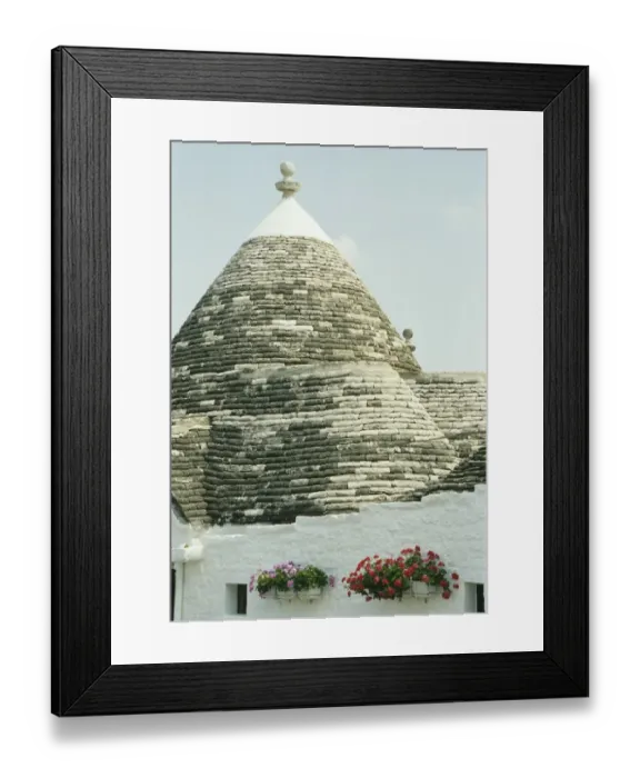 Framed Print : Italy, Puglia, Alberobello, Trulli house, high section Framed Print : Italy, Puglia, Alberobello, Trulli house, high section