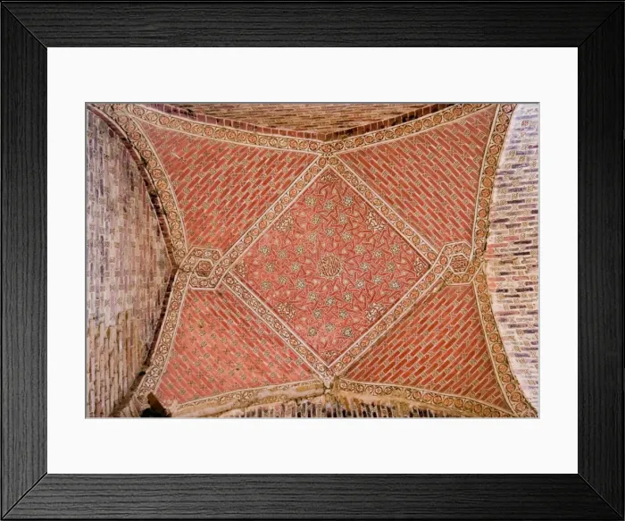 Framed Print : Brick Art. Decoration made by Brick in the Soltaniyeh Dome Framed Print : Brick Art. Decoration made by Brick in the Soltaniyeh Dome
