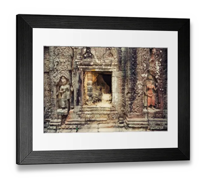 Framed Print : Bas relief carvings, Ta Som temple Framed Print : Bas relief carvings, Ta Som temple