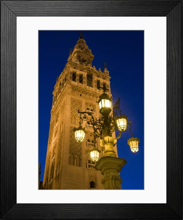 Framed Print : The Giralda of the cathedral of Seville at night Framed Print : The Giralda of the cathedral of Seville at night