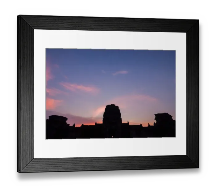 Framed Print : Sunset and silhouette of Angkor Wat Temple Framed Print : Sunset and silhouette of Angkor Wat Temple