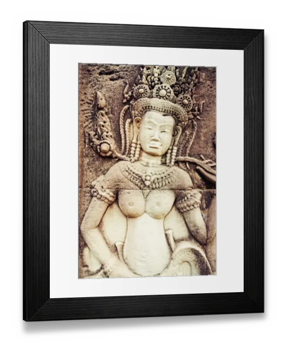 Framed Print : Bas relief carvings, Angkor Wat temple Framed Print : Bas relief carvings, Angkor Wat temple